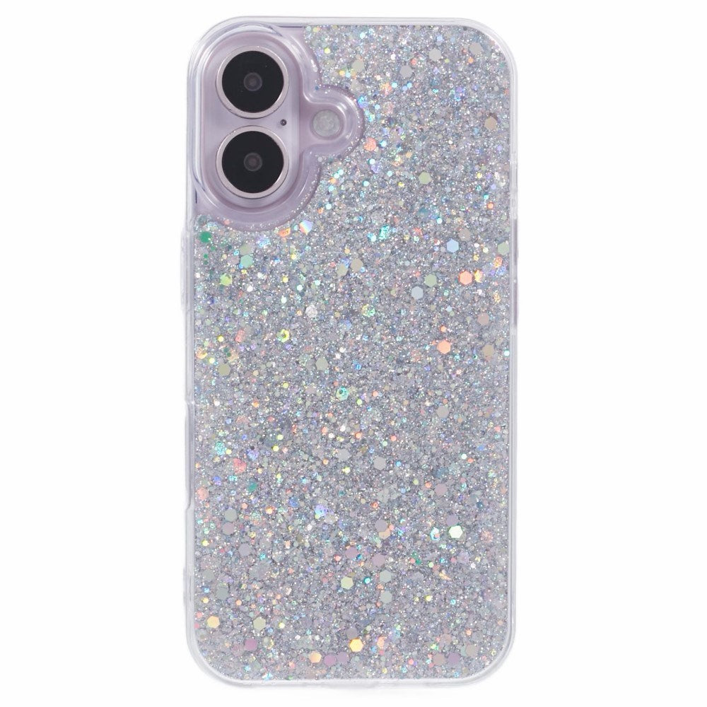 EIDERWOOD iPhone 16 Glitter Mobil Cover - Sølv