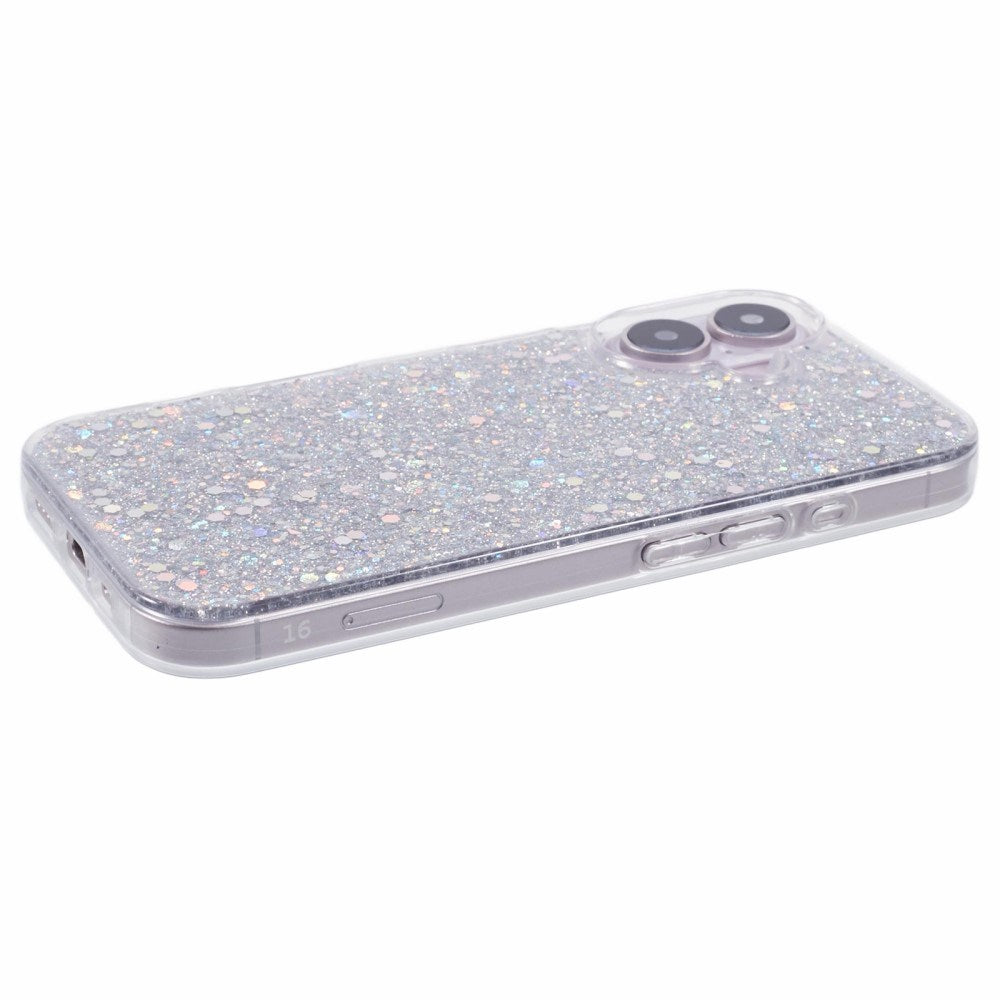 EIDERWOOD iPhone 16 Glitter Mobil Cover - Sølv