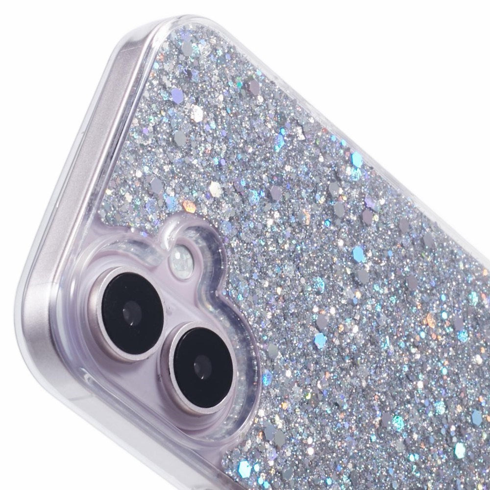 EIDERWOOD iPhone 16 Glitter Mobil Cover - Sølv