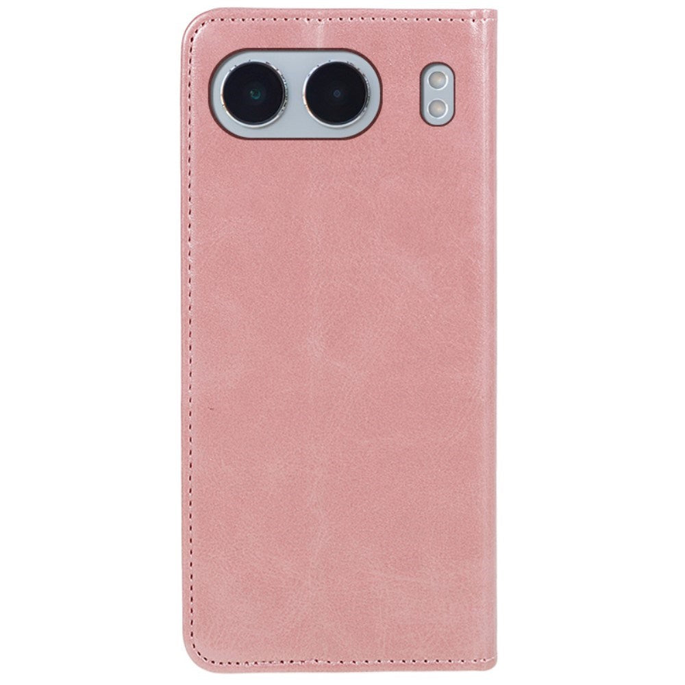 EIDERWOOD OnePlus Nord 4 Kunst Læder Mobil Cover m. Ståfunktion & Kortholder - Lyserød