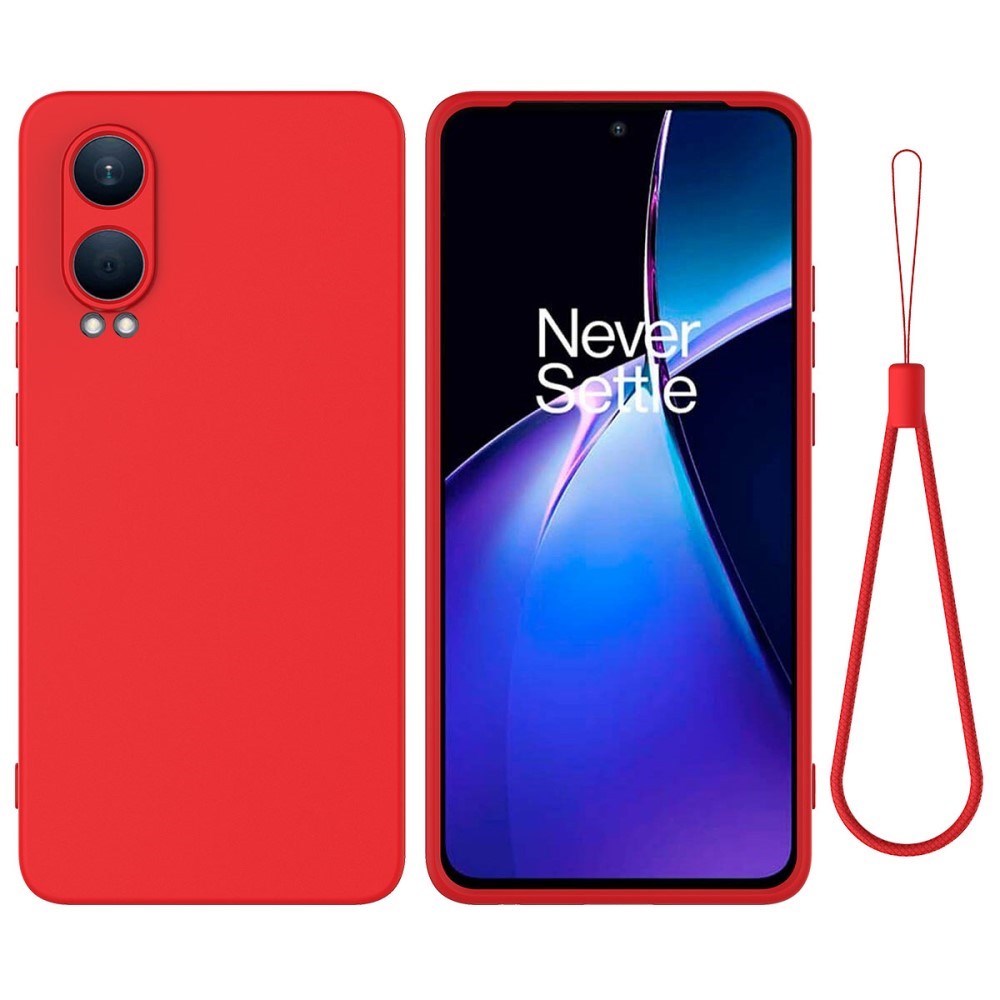 EIDERWOOD OnePlus Nord CE4 Lite (5G) Liquid Silikone Mobil Cover m. Strop - Rød