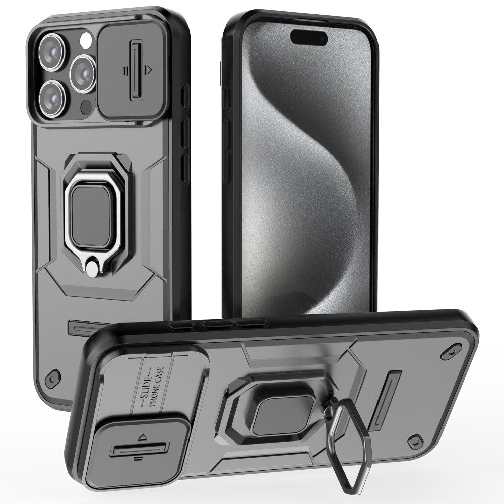 EIDERWOOD iPhone 16 Pro Max Håndværker Mobil Cover m. Magnetisk Kickstand & Cam Slider - Sort