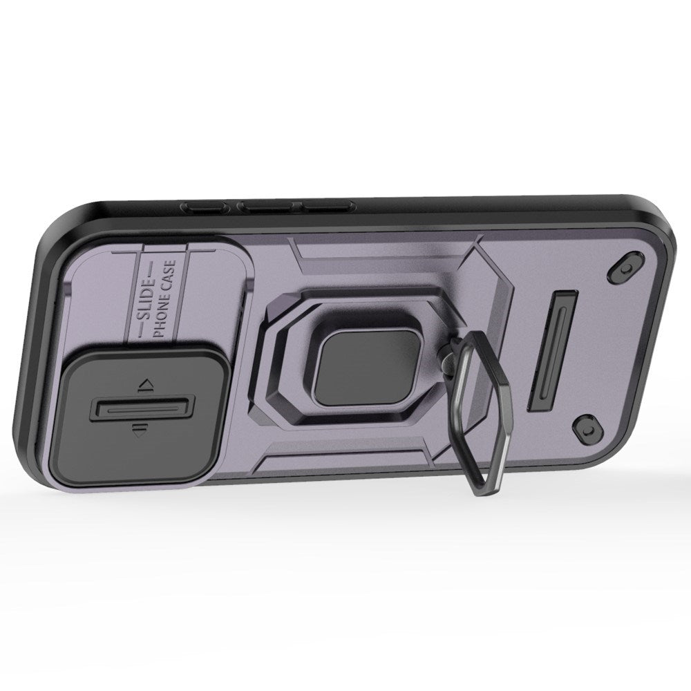 EIDERWOOD iPhone 16 Håndværker Mobil Cover m. Magnetisk Kickstand & Cam Slider - Lilla