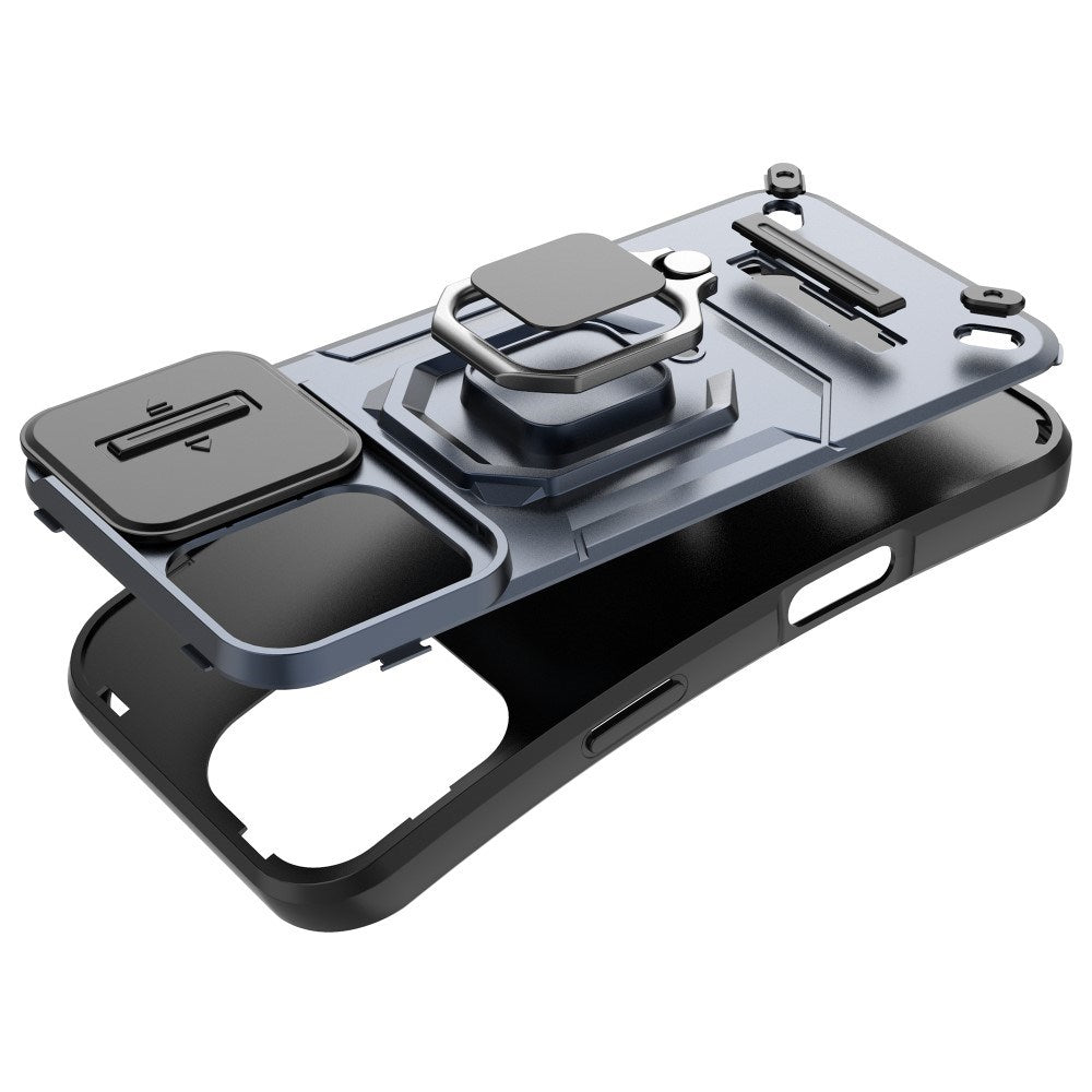 EIDERWOOD iPhone 16 Håndværker Mobil Cover m. Magnetisk Kickstand & Cam Slider - Lilla