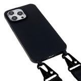 iPhone 16 Pro EIDERWOOD Fleksibelt Plastik Mobil Cover m. Strop - Sort