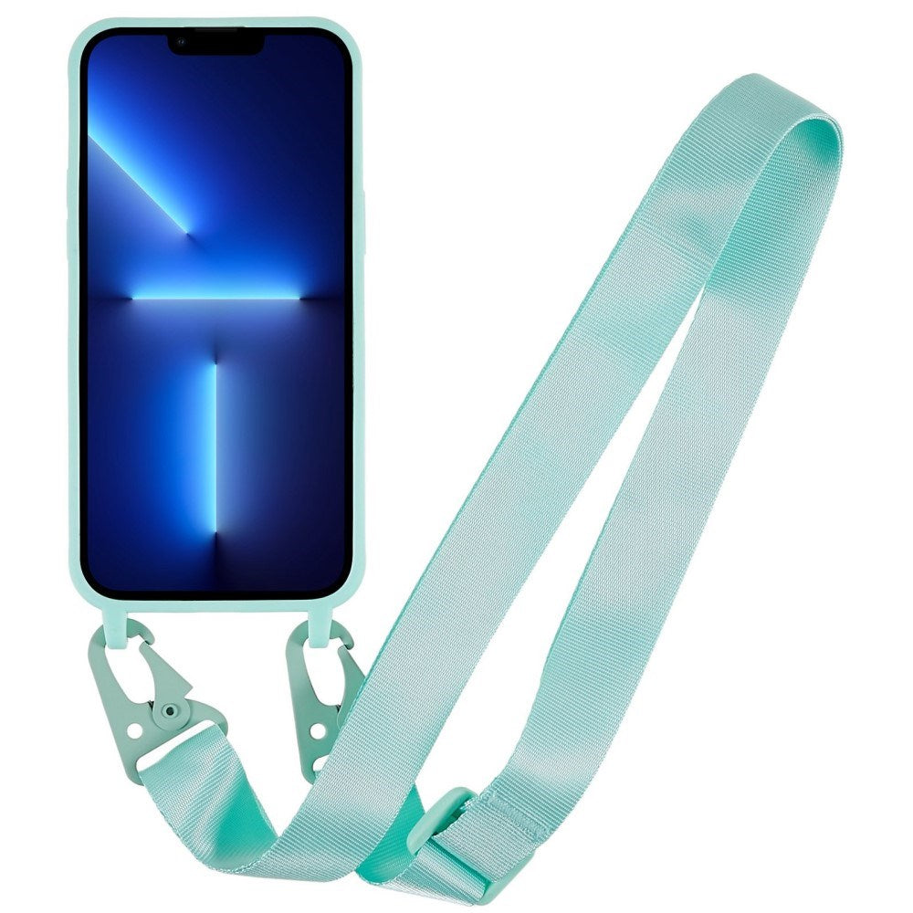 iPhone 16 Pro EIDERWOOD Fleksibelt Plastik Mobil Cover m. Strop - Mint Grøn