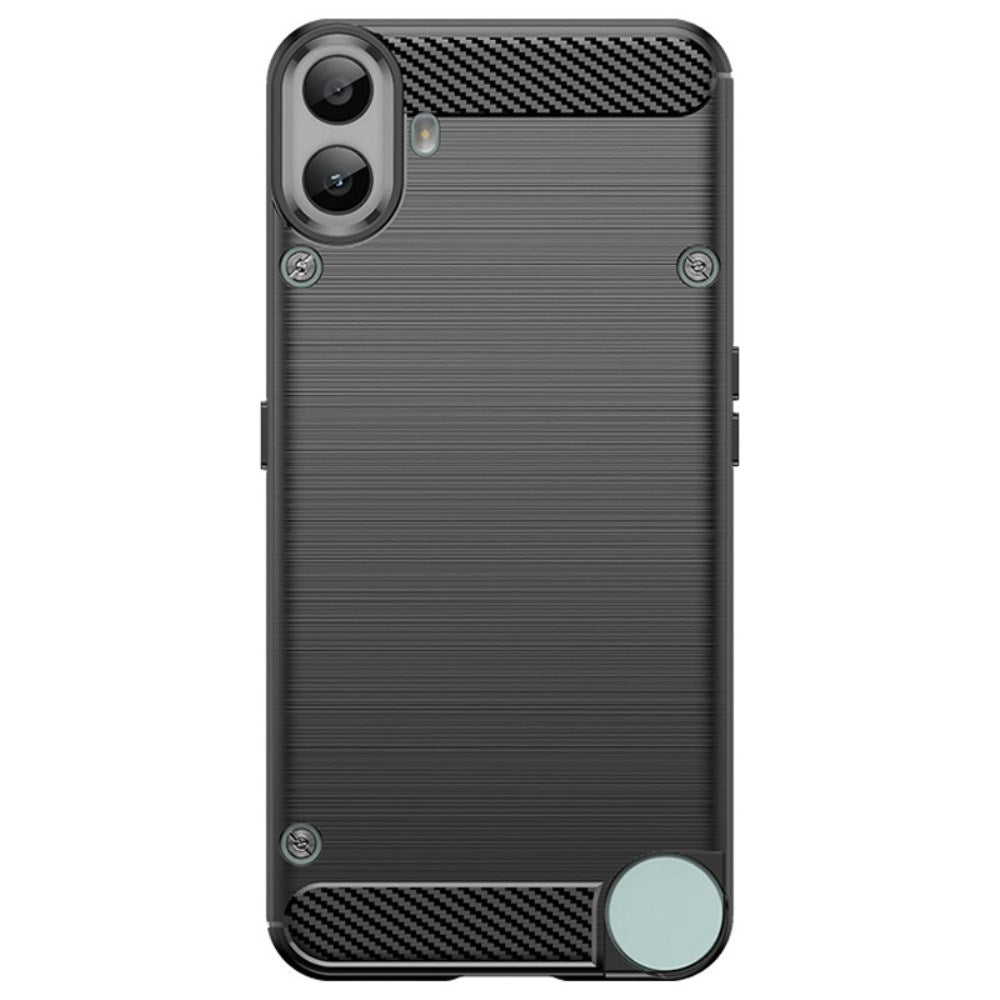 EIDERWOOD - Nothing CMF Phone 1 - Brushed Carbon Fiber Fleksibelt Plastik Cover - Sort