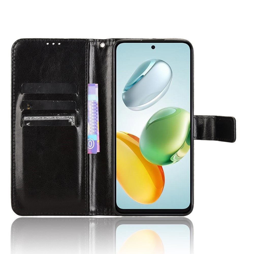 EIDERWOOD - Honor 200 Smart - Kunstlæder Flip Cover m. Strop - Sort