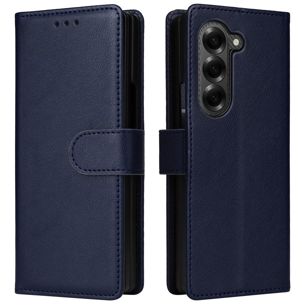 Samsung Galaxy Z Fold6 - EIDERWOOD Kunstlæder Flip Cover - Blå