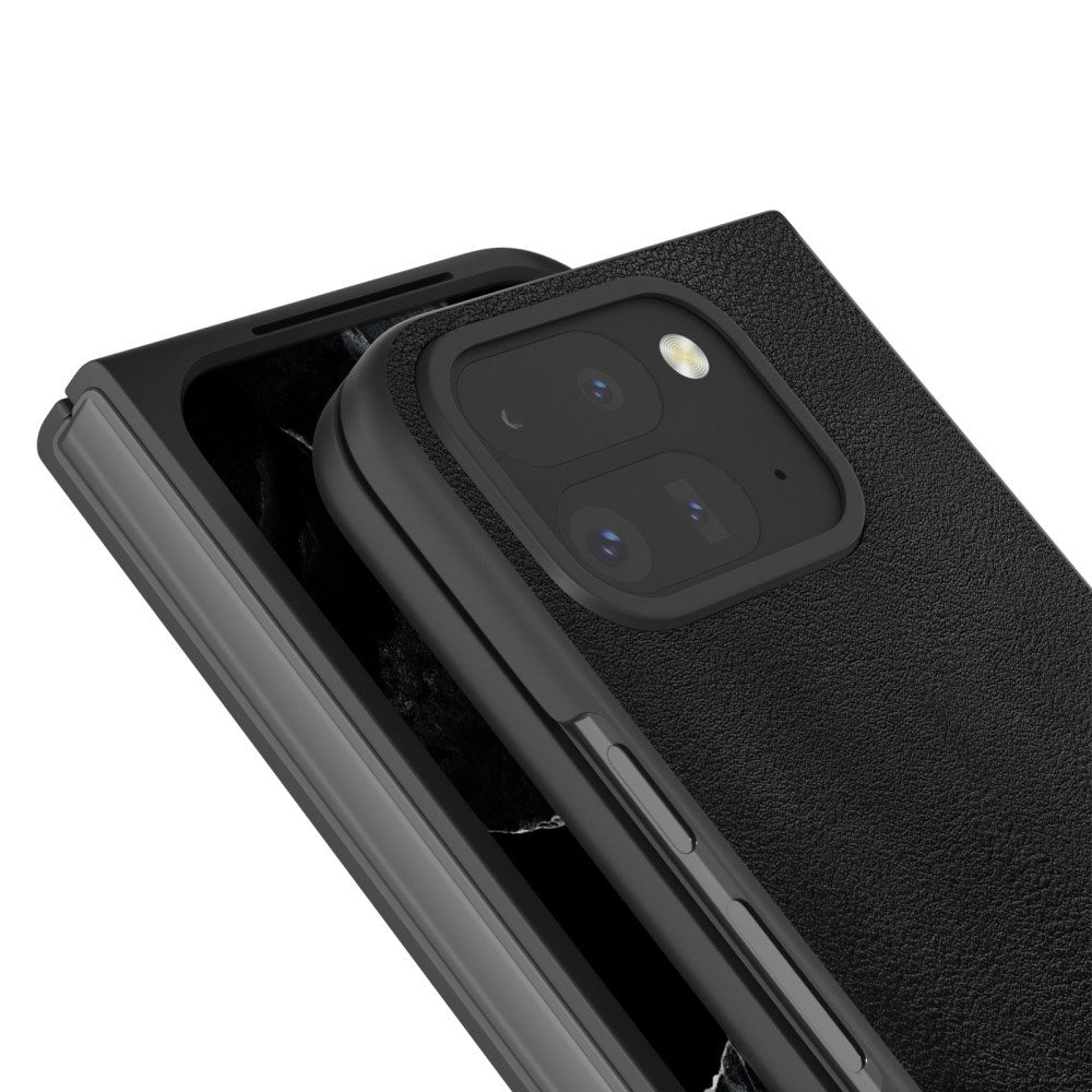 EIDERWOOD Google Pixel 9 Pro Fold (5G) Vegansk Læder Mobil Cover - Sort