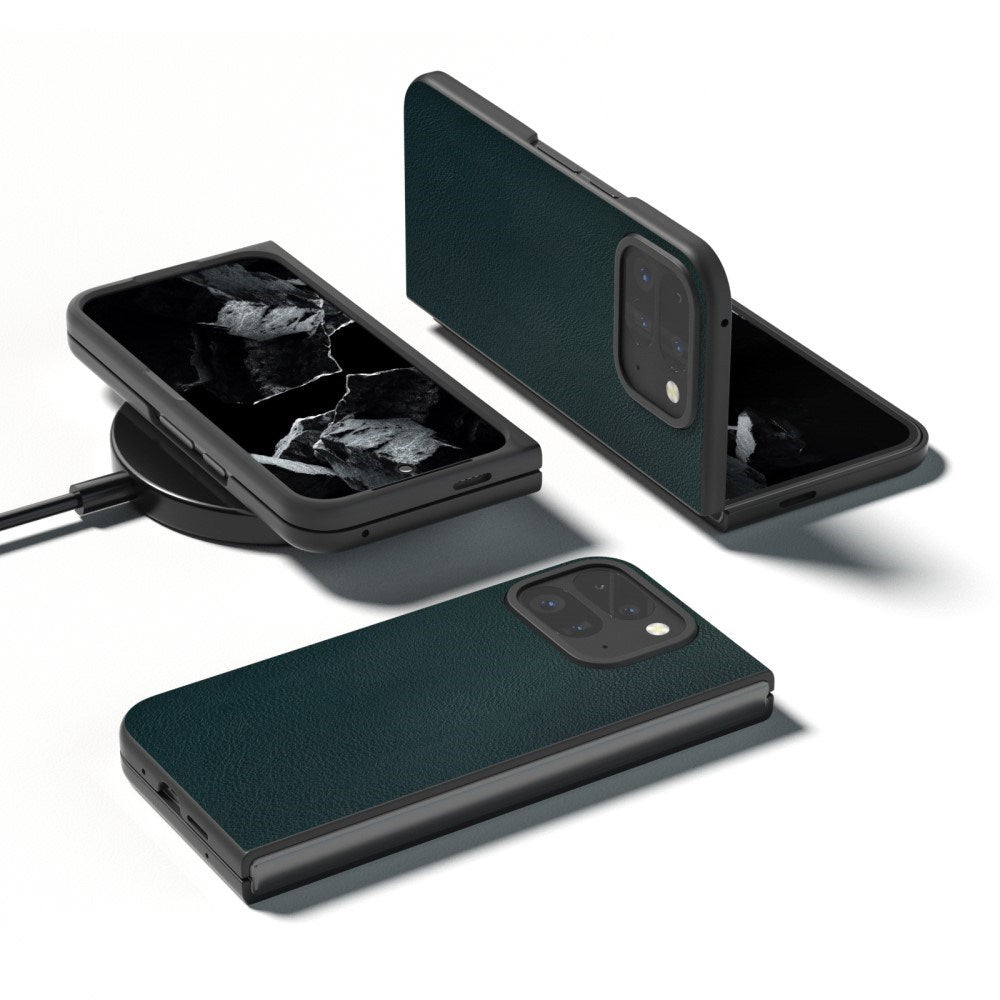 EIDERWOOD Google Pixel 9 Pro Fold (5G) Vegansk Læder Mobil Cover - Mørkegrøn