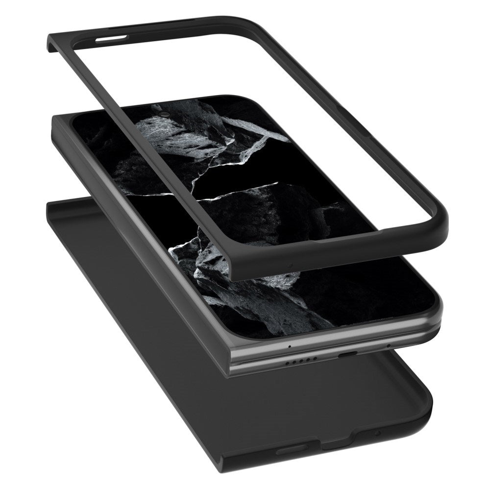 EIDERWOOD Google Pixel 9 Pro Fold (5G) Kunstlæder Glitter Mobil Cover - Lyserød