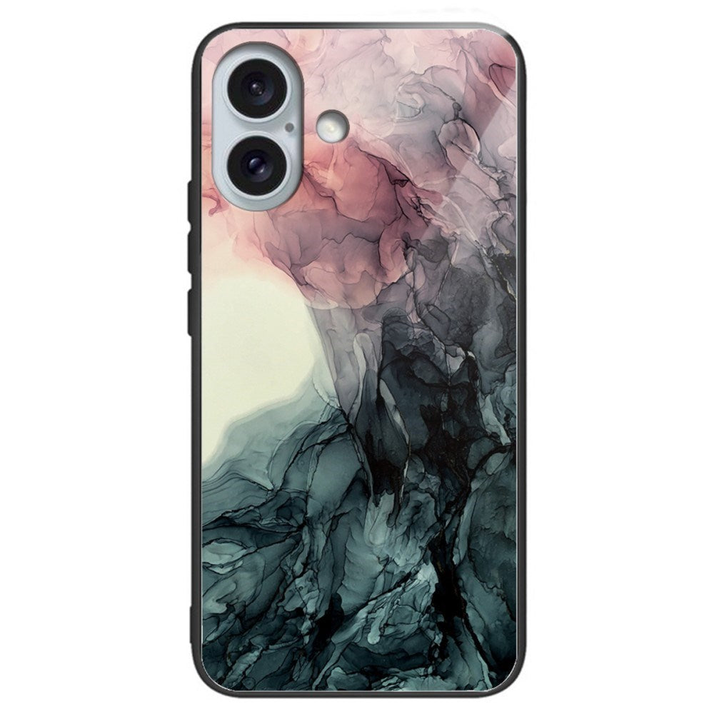EIDERWOOD iPhone 16 Plastik Mobil Cover m. Glasbagside - Grå / Lyserød Sky