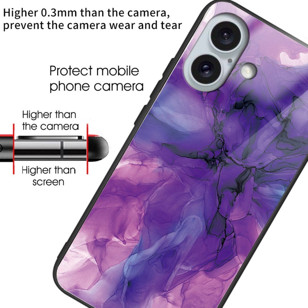 EIDERWOOD iPhone 16 Plastik Mobil Cover m. Glasbagside - Lilla Sky