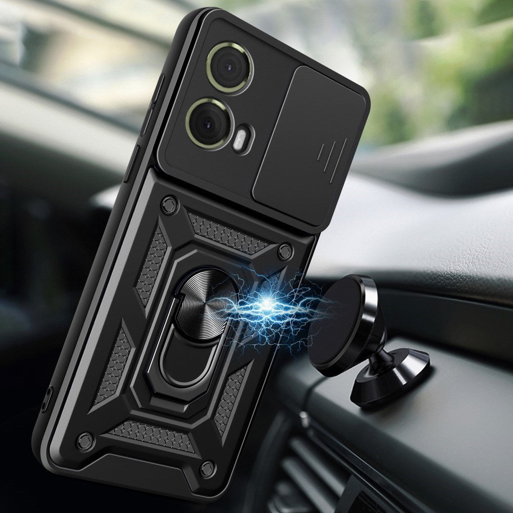 EIDERWOOD Motorola Moto G85 (5G) Håndværker Mobil Cover m. Magnetisk Kickstand & Cam Slider - Blå