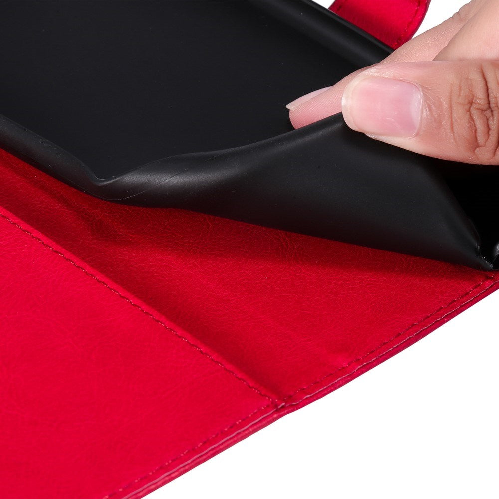 Samsung Galaxy A16 (4G/5G) PU Læder Mobil Cover m. Pung og Strop - Rød