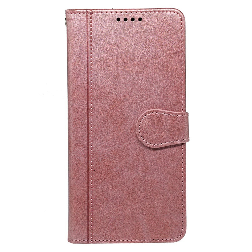 EIDERWOOD iPhone 16 Pro Læder Mobil Cover m. Kortholder & Ståfunktion - Rose Gold