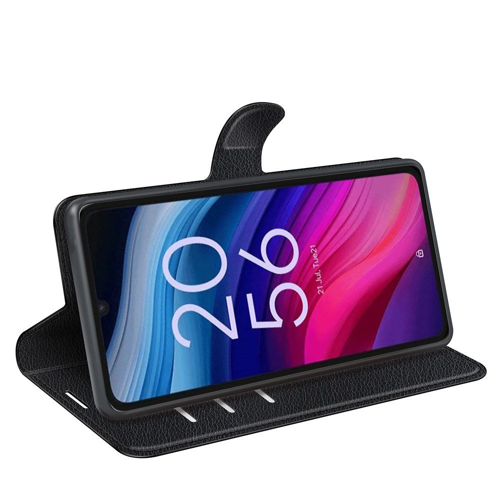 EIDERWOOD TCL 505 Kunstlæder Flip Cover m. Kortholder - Sort