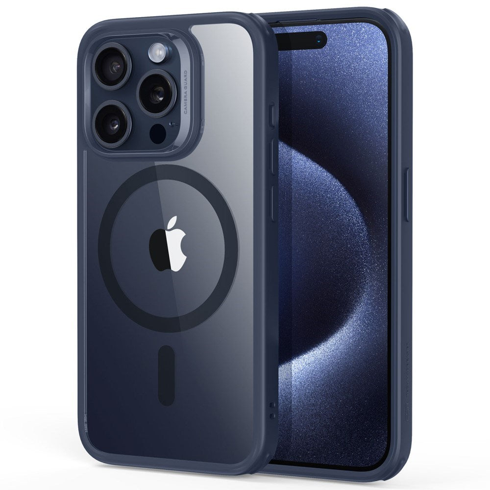 ESR iPhone 16 Hybrid Mobil Cover - MagSafe Kompatibel - Gennemsigtig / Blå
