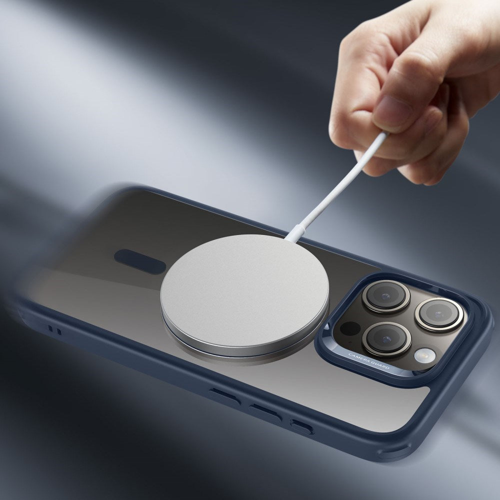 ESR iPhone 16 Hybrid Mobil Cover - MagSafe Kompatibel - Gennemsigtig / Blå