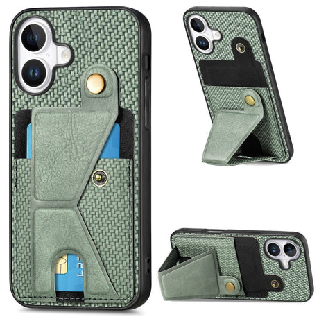 EIDERWOOD iPhone 16 Plus K-Formet Hybrid Bagside Cover - Grøn