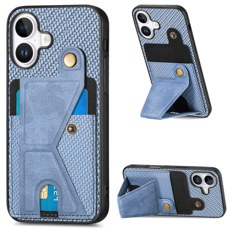 EIDERWOOD iPhone 16 Plus K-Formet Hybrid Bagside Cover - Blå