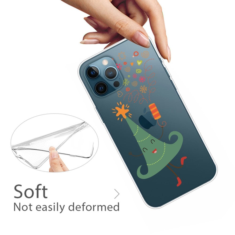 EIDERWOOD iPhone 16 Pro Max Fleksibelt Plast Mobil Julecover - Merry Christmas - Juletræ