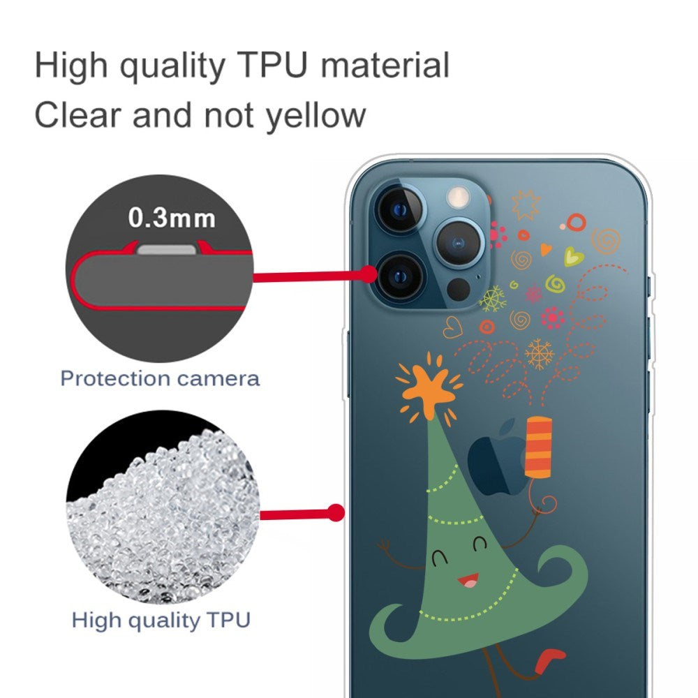 EIDERWOOD iPhone 16 Pro Max Fleksibelt Plast Mobil Julecover - Merry Christmas - Juletræ