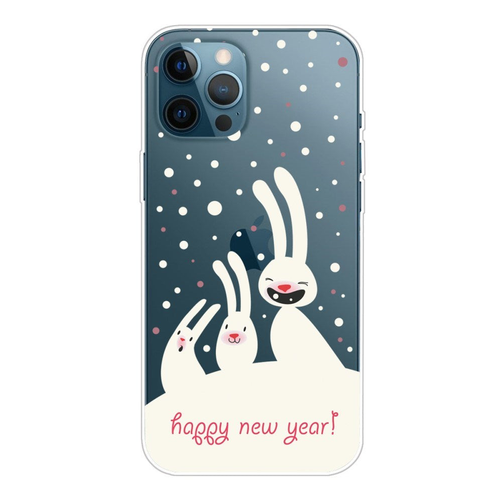 EIDERWOOD iPhone 16 Pro Max Fleksibelt Plast Mobil Julecover - Merry Christmas - Kaniner