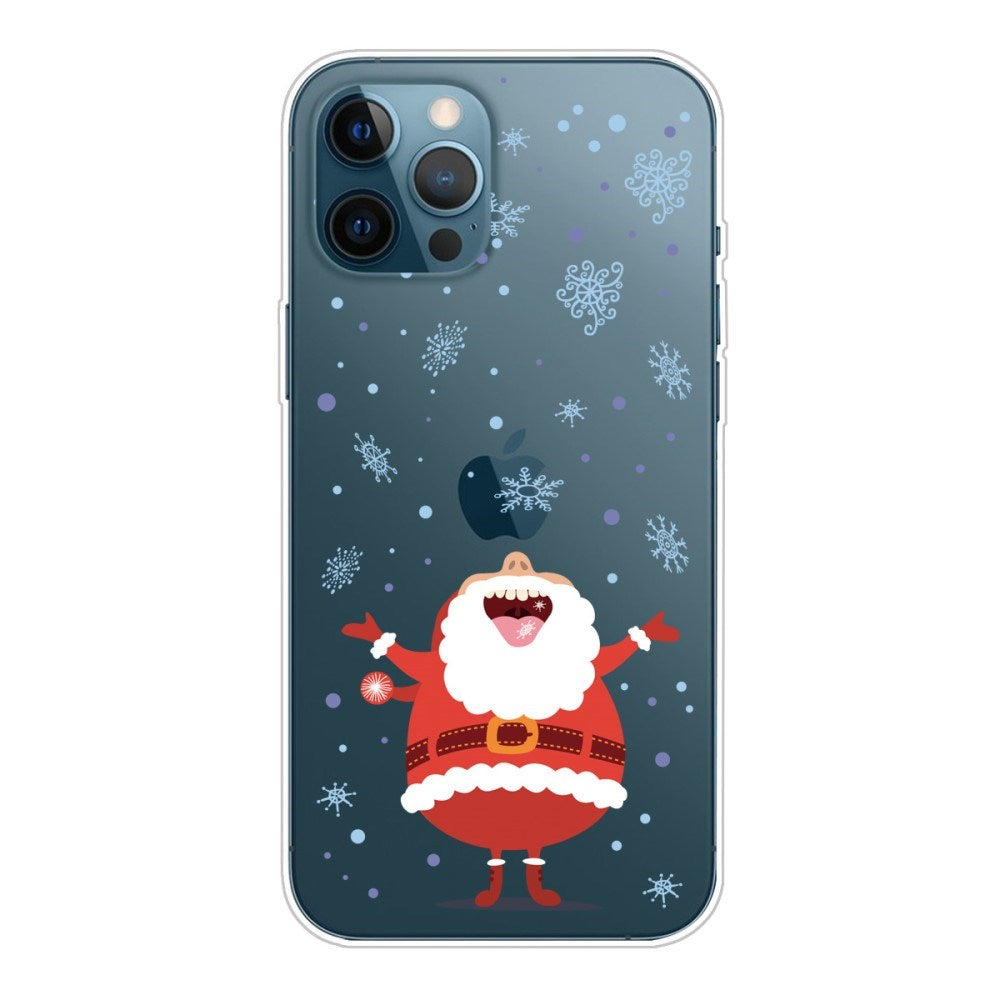 EIDERWOOD iPhone 16 Pro Max Fleksibelt Plast Mobil Julecover - Merry Christmas - Julemand & Snefnug