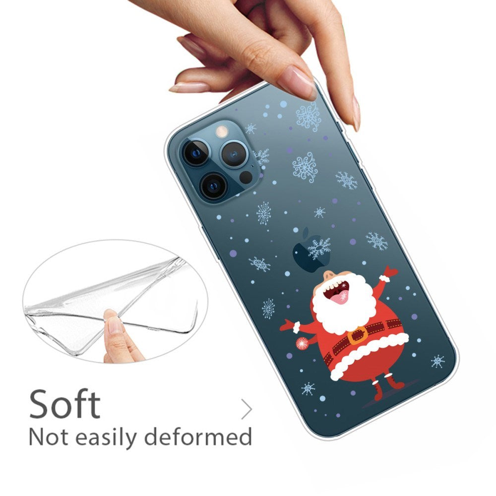 EIDERWOOD iPhone 16 Pro Max Fleksibelt Plast Mobil Julecover - Merry Christmas - Julemand & Snefnug