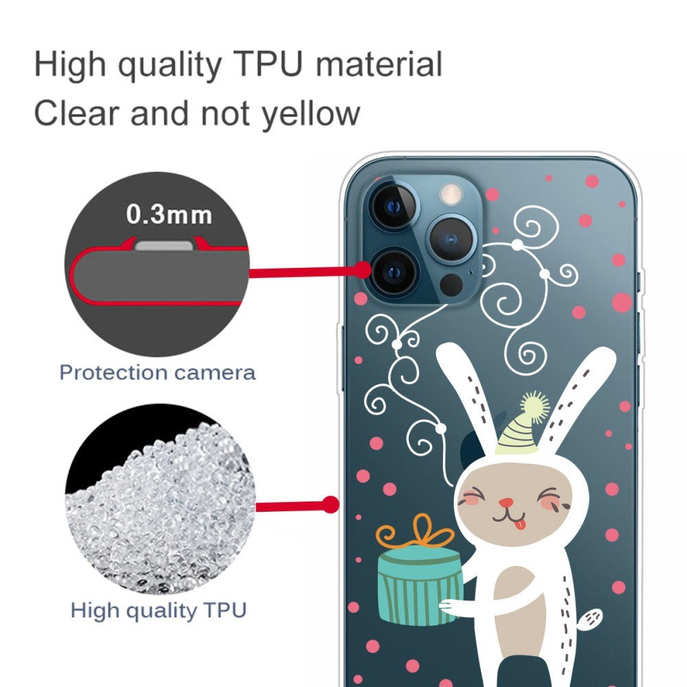 EIDERWOOD iPhone 16 Pro Max Fleksibelt Plast Mobil Julecover - Merry Christmas - Julekanin m. Gave