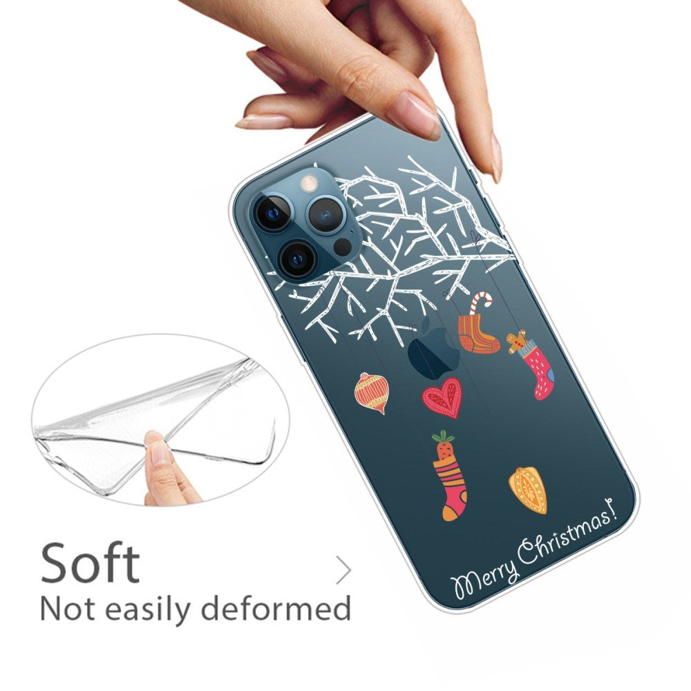 EIDERWOOD iPhone 16 Pro Max Fleksibelt Plast Mobil Julecover - Merry Christmas - Julesokker