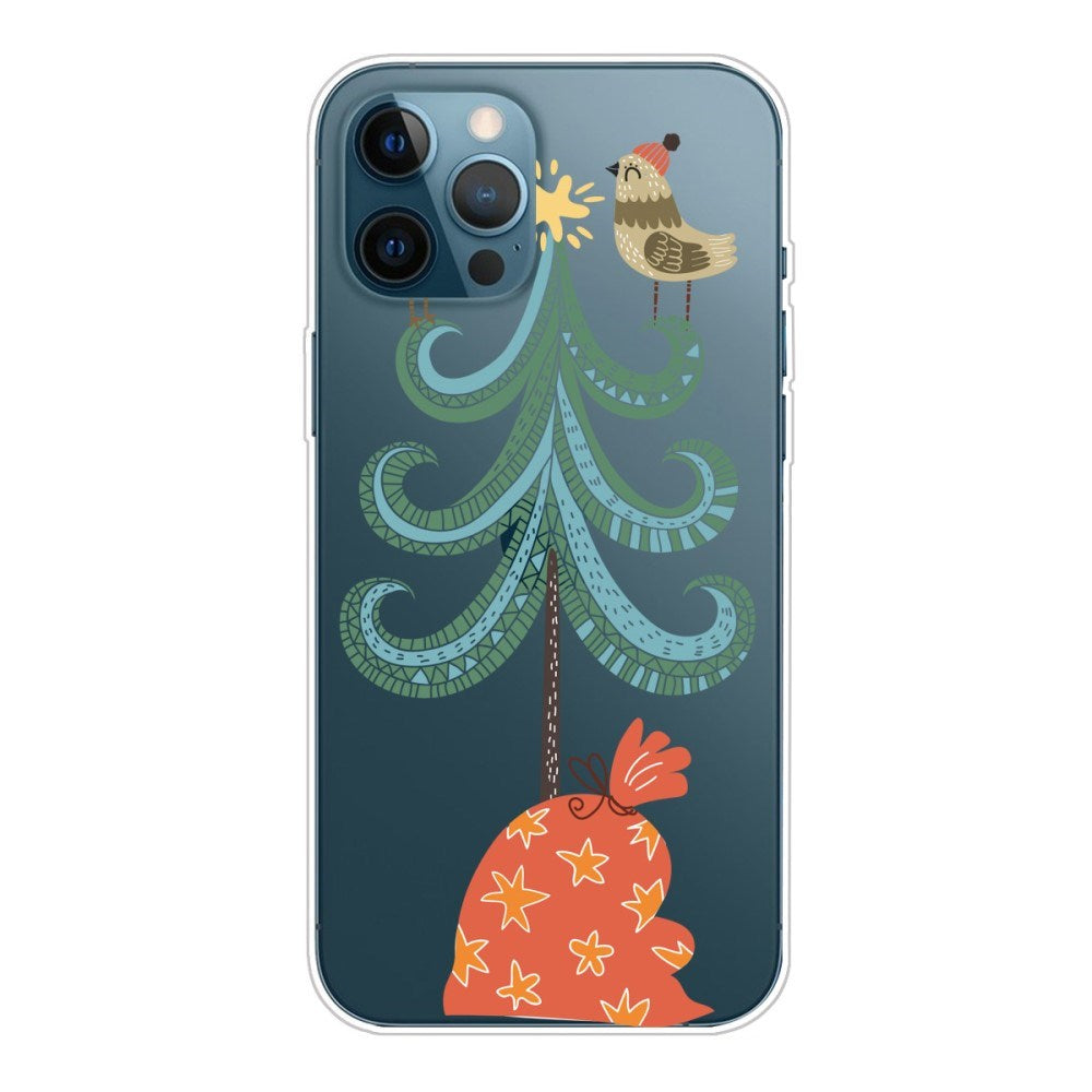 EIDERWOOD iPhone 16 Pro Max Fleksibelt Plast Mobil Julecover - Merry Christmas - Fugle i Juletræ