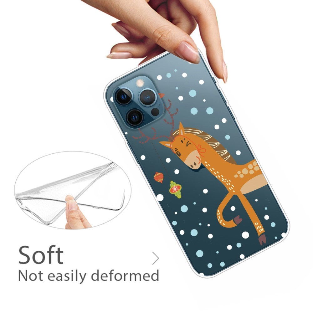 EIDERWOOD iPhone 16 Pro Max Fleksibelt Plast Mobil Julecover - Merry Christmas - Jule Rensdyr