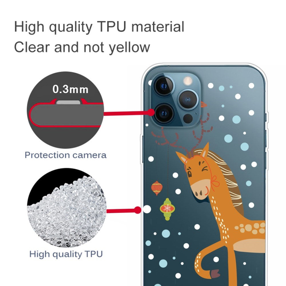 EIDERWOOD iPhone 16 Pro Max Fleksibelt Plast Mobil Julecover - Merry Christmas - Jule Rensdyr