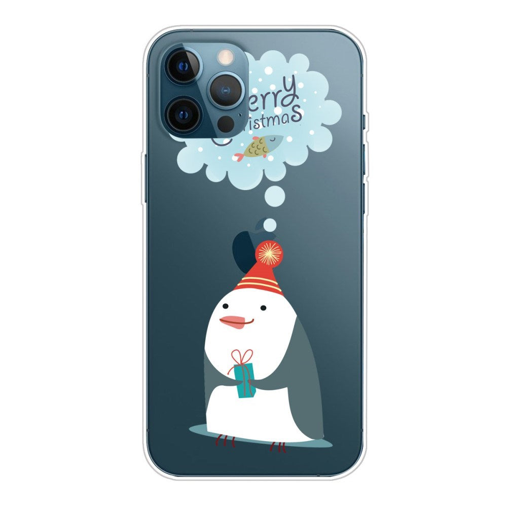 EIDERWOOD iPhone 16 Pro Max Fleksibelt Plast Mobil Julecover - Merry Christmas - Pingvin