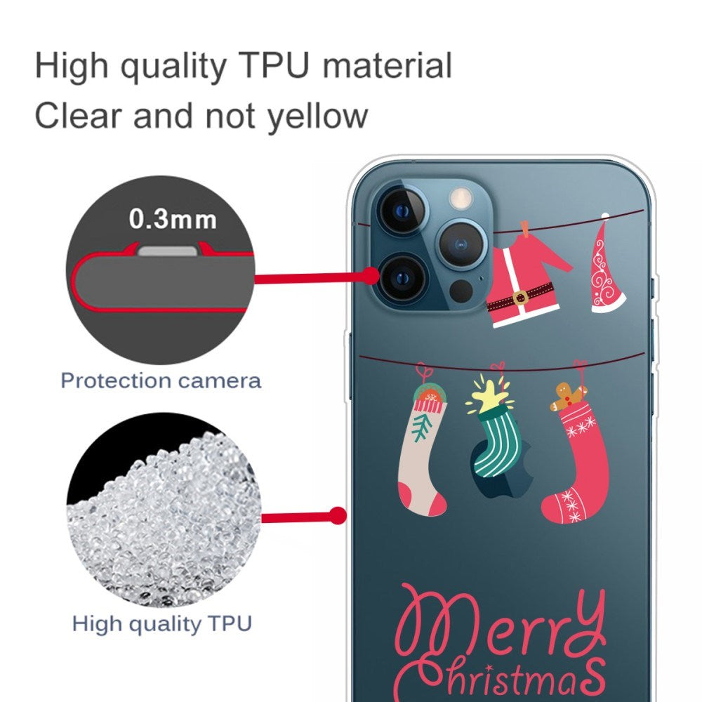 EIDERWOOD iPhone 16 Pro Max Fleksibelt Plast Mobil Julecover - Merry Christmas - Juletøj