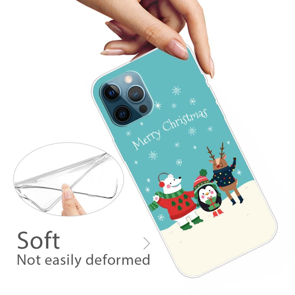 EIDERWOOD iPhone 16 Pro Max Fleksibelt Plast Mobil Julecover - Merry Christmas - Venner i Sneen