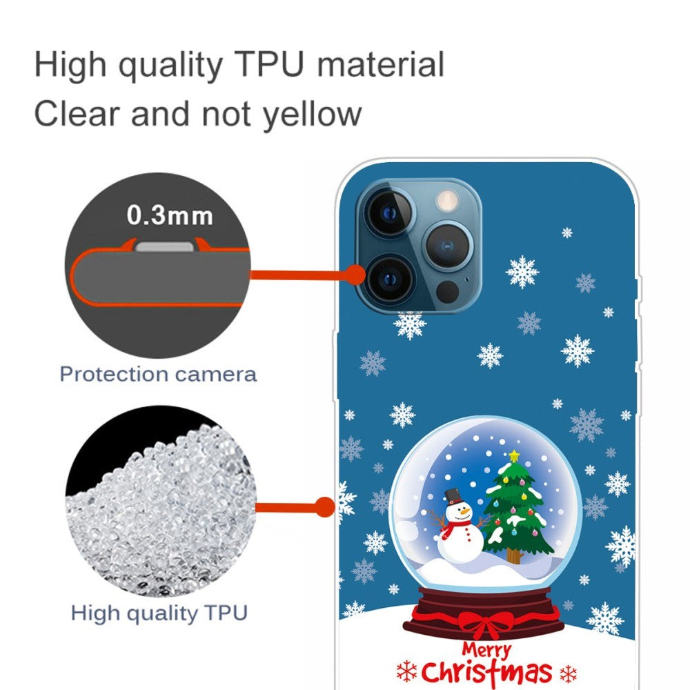 EIDERWOOD iPhone 16 Pro Max Fleksibelt Plast Mobil Julecover - Merry Christmas - Snekugle