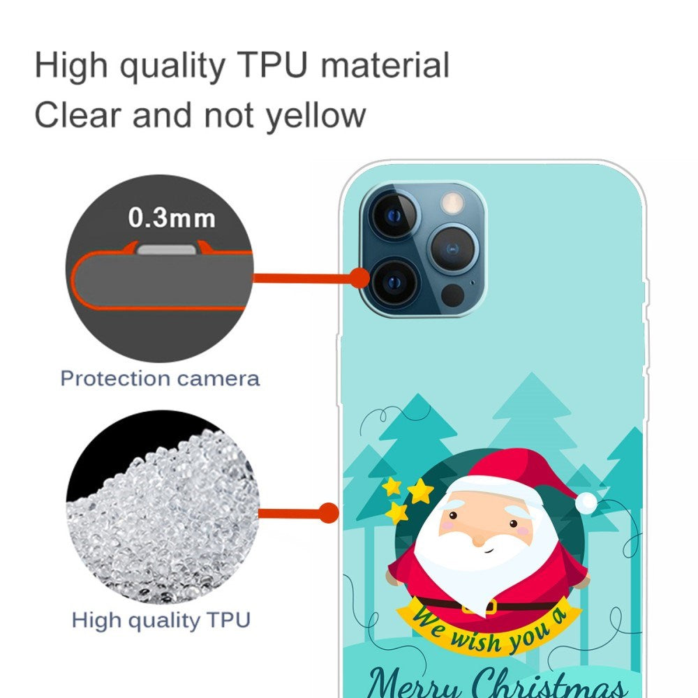 EIDERWOOD iPhone 16 Pro Fleksibelt Plast Mobil Julecover - Merry Christmas - Tegneserie Julemand