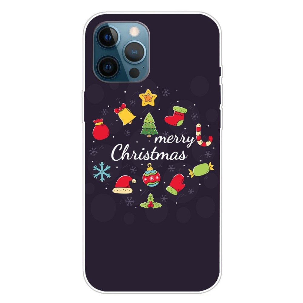 EIDERWOOD iPhone 16 Pro Fleksibelt Plast Mobil Julecover - Merry Christmas - Juledekorationer