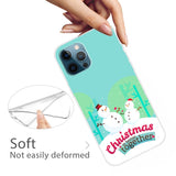 EIDERWOOD iPhone 16 Pro Fleksibelt Plast Mobil Julecover - Merry Christmas - Snemand & Juletræ