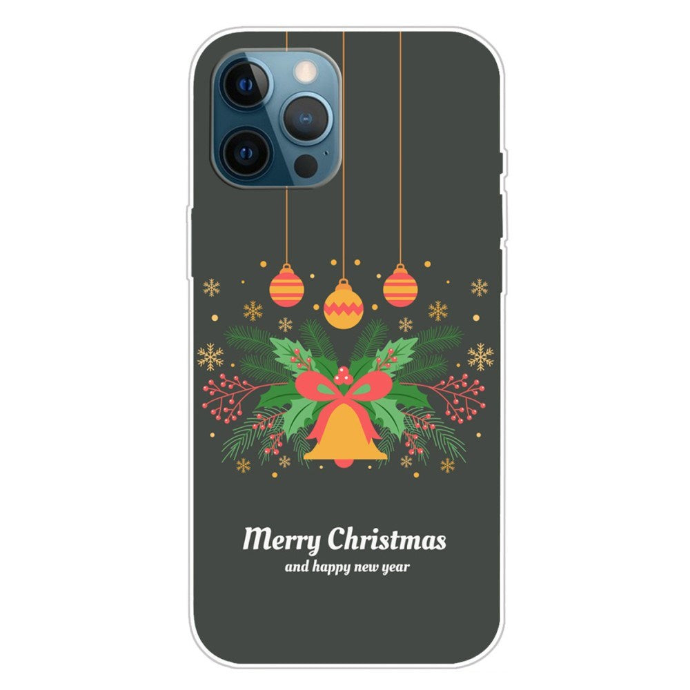 EIDERWOOD iPhone 16 Pro Fleksibelt Plast Mobil Julecover - Merry Christmas - Julekrans & Juleklokke