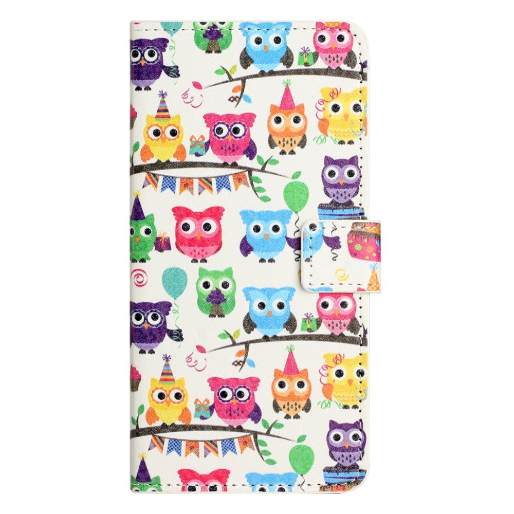 EIDERWOOD Motorola Moto G55 Flip Cover - Kortholder og Ståfunktion - Ugler
