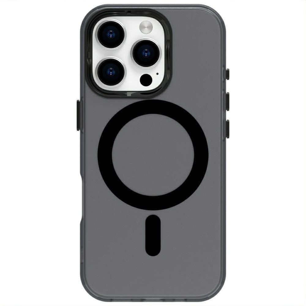 EIDERWOOD iPhone 16 Pro Hybrid Plast Bagside Cover - MagSafe Kompatibel - Gennemsigtig / Sort