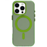 EIDERWOOD iPhone 16 Pro Hybrid Plast Bagside Cover - MagSafe Kompatibel - Gennemsigtig / Grøn