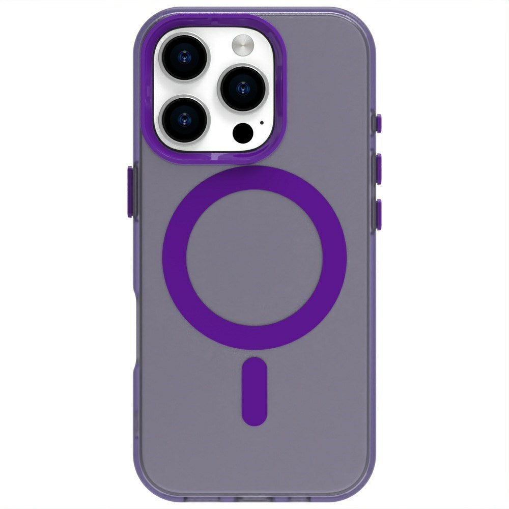 EIDERWOOD iPhone 16 Pro Hybrid Plast Bagside Cover - MagSafe Kompatibel - Gennemsigtig / Lilla