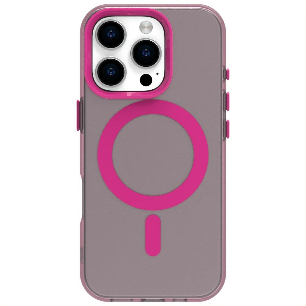 EIDERWOOD iPhone 16 Pro Max Hybrid Plast Bagside Cover - MagSafe Kompatibel - Gennemsigtig / Lyserød