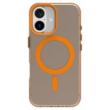 EIDERWOOD iPhone 16 Hybrid Plast Bagside Cover - MagSafe Kompatibel - Gennemsigtig / Orange